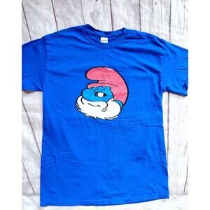 NWOT Unisex Adult Medium Gildan Papa Smurf Graphic SS TShirt